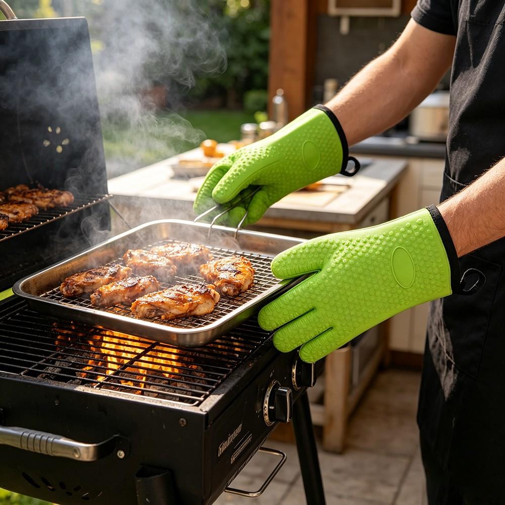 1/2pcs Oven Mitts with Cotton  - Oven Mitt Silicone review and price