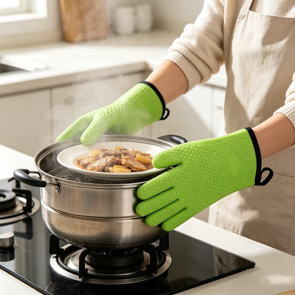 1/2pcs Oven Mitts with Cotton  - Oven Mitt Silicone review and price
