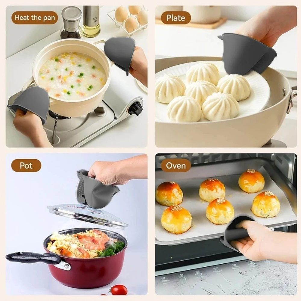 Silicone Anti-heat Gloves 2pcs - Oven Mitt Silicone review and price