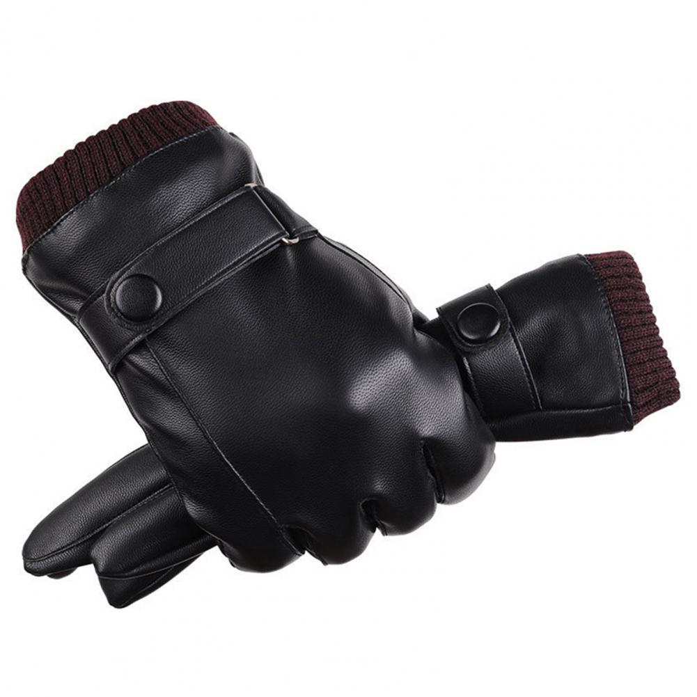 Faux Leather Full Finger Touch - Winter Glove Insulated review and price