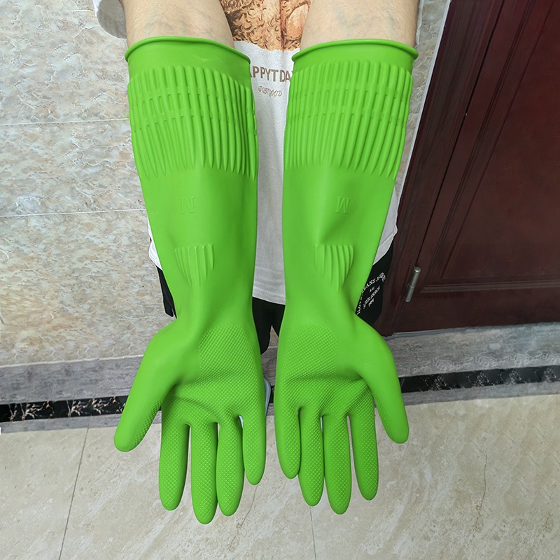 1Pair Lengthen Dishwashing Cle - Dish Glove Rubber review and price