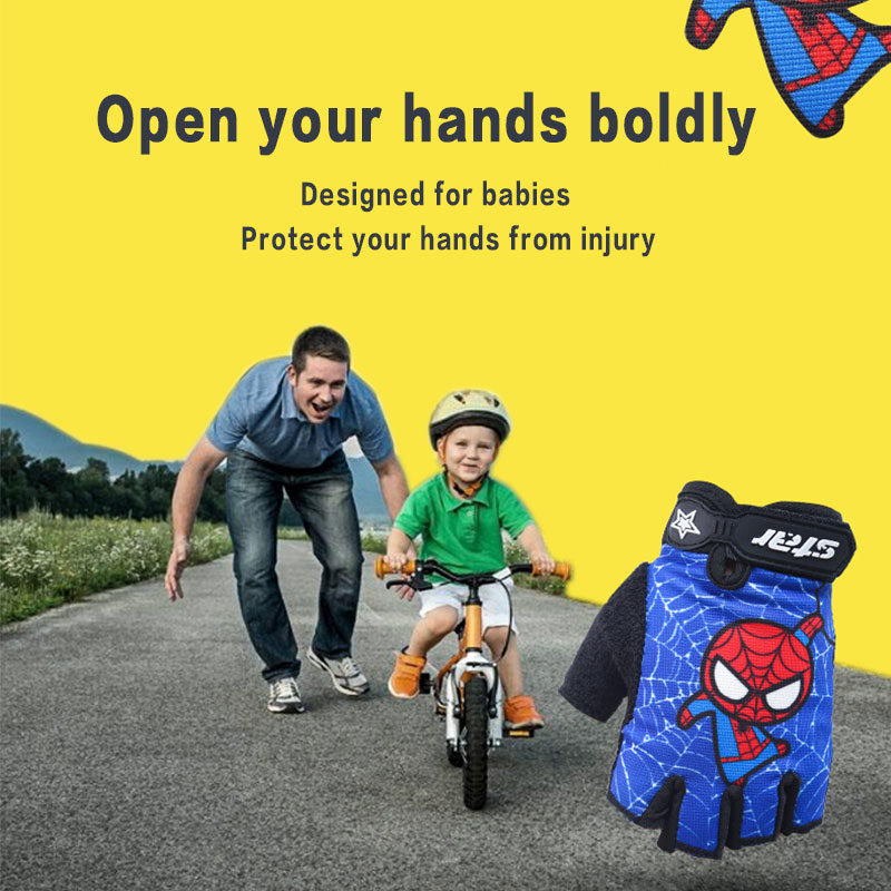 Kids Bike Gloves Half Finger S - Cycling Glove Padded review and price