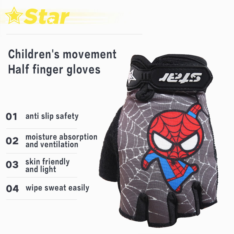 Kids Bike Gloves Half Finger S - Cycling Glove Padded review and price